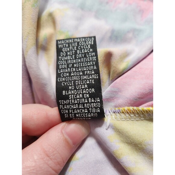 New Tie Dye Dress Women's 1X Plus Stretch Rainbow Multicolored Travel Rogue - Picture 9 of 9